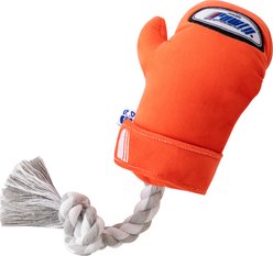 PAWTY TOYS Boxing Glove Tug Rope Squeaky Plush Dog Toy