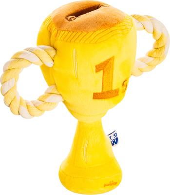 Show full view: PAWTY TOYS Trophy Tug Rope Squeaky Plush Dog Toy slide 2 of 5