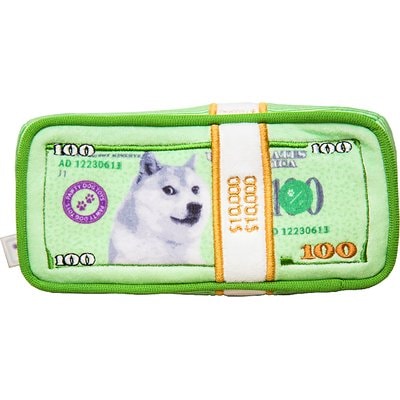 PAWTY TOYS PAWTY TOYS Cash Is King Squeaky Plush Dog Toy