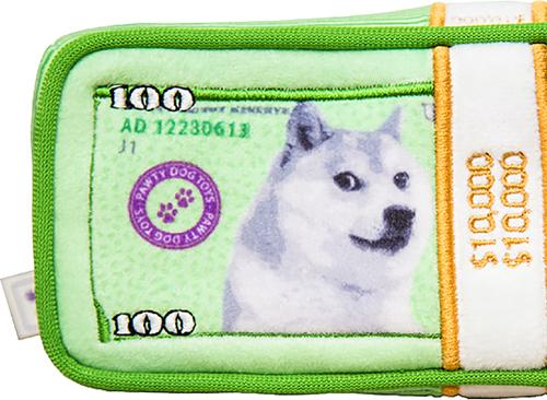 Show full view: PAWTY TOYS Cash Is King Squeaky Plush Dog Toy slide 5 of 5