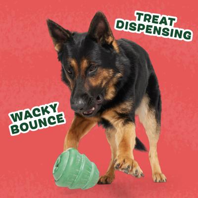 Show full view: BARK Christmas Tough Timber Tree Treat Dispensing Dog Chew Toy, Green slide 2 of 7