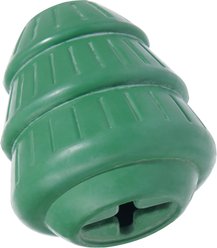 BARK Christmas Tough Timber Tree Treat Dispensing Dog Chew Toy, Green