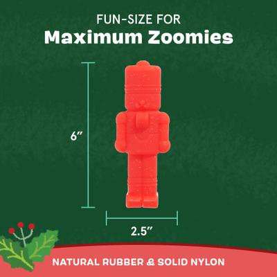 Show full view: BARK Christmas The Gnawtcracker Tough Dog Chew Toy, Multi-color, Bacon-Flavored slide 3 of 7