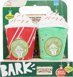 BARK Christmas Fa-la-la-la Lattes Squeaky Plush Dog Toy, Multi-color slide 1 of 7