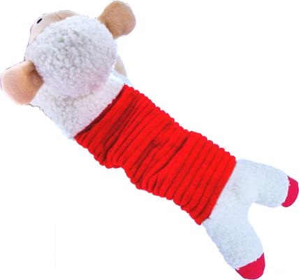 Show full view: PAWTY TOYS PAWTY Lamb Elastic Tug Crinkle Plush Dog Toy slide 4 of 5