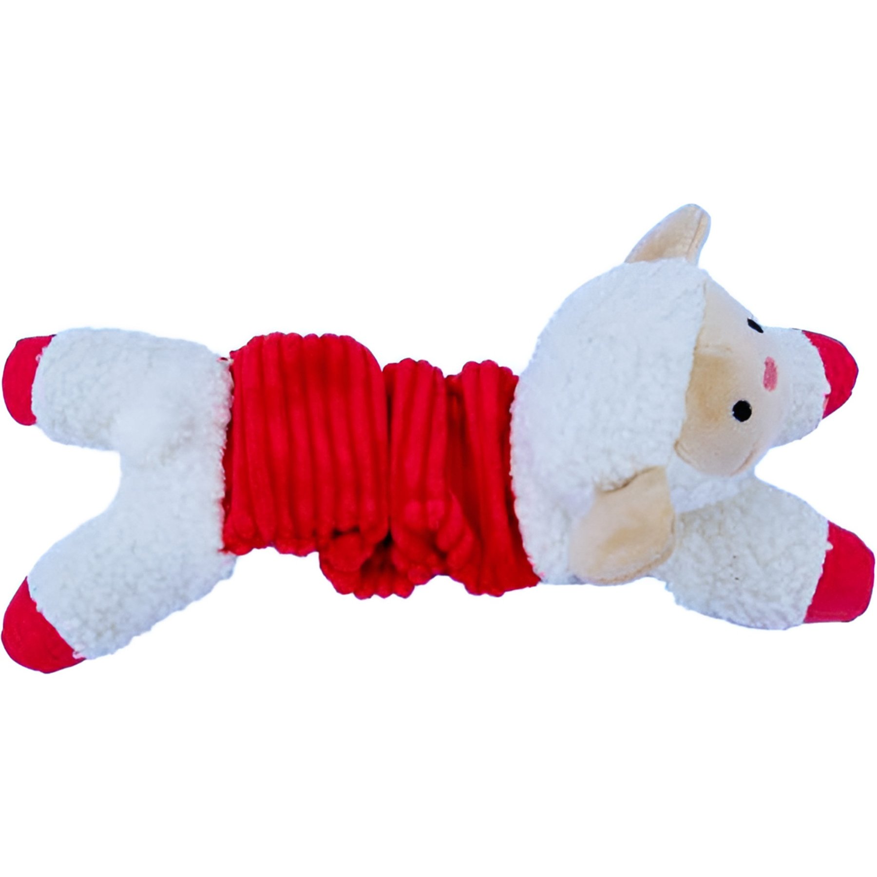 PAWTY TOYS PAWTY Lamb Elastic Tug Crinkle Plush Dog Toy