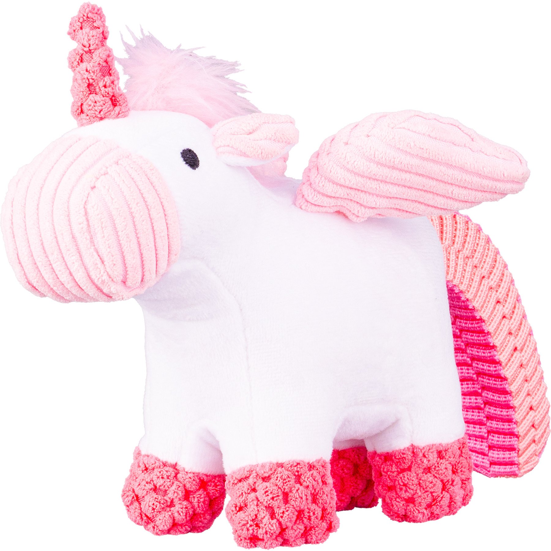 PAWTY TOYS Unicorn Snuffle Treat Slot Squeaky Plush Dog Toy