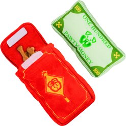 PAWTY TOYS Cash with Envelope Squeaky Plush Dog Toy