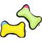 Show in main carousel: PAWTY TOYS Bone Tug Chew Dog Toy, Pink/Green slide 1 of 3