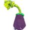 Show in main carousel: PAWTY TOYS Eggplant Tug Rope Squeaky Plush Dog Toy slide 2 of 5