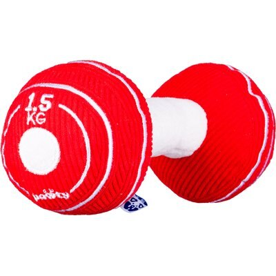 PAWTY TOYS PAWTY TOYS Dumbbell Tug Rope Squeaky Plush Dog Toy