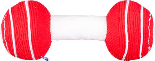 Show full view: PAWTY TOYS Dumbbell Tug Rope Squeaky Plush Dog Toy slide 2 of 5
