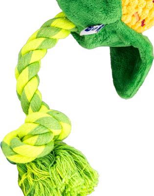 Show full view: PAWTY TOYS Corn Tug Rope Crinkle Squeaky Plush Dog Toy slide 5 of 5