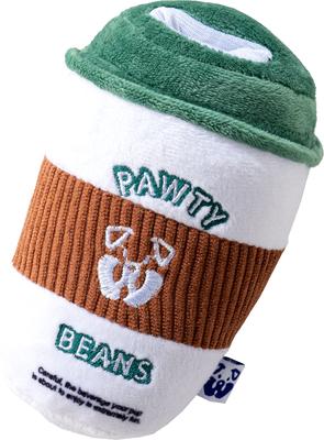 Show full view: PAWTY TOYS Coffee Squeaky Plush Dog Toy slide 6 of 6