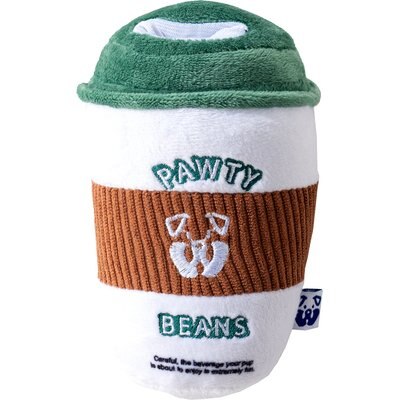 PAWTY TOYS PAWTY TOYS Coffee Squeaky Plush Dog Toy