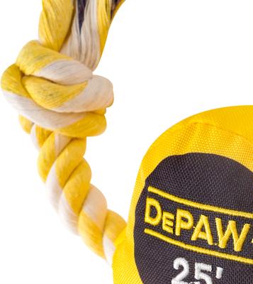 Show full view: PAWTY TOYS Tape Measurer with Tug Rope Nylon Squeaky Dog Toy slide 5 of 5