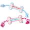 Show in main carousel: PAWTY TOYS Birthday Bone Tug Rope Squeaky Plush Dog Toy, White/Blue slide 3 of 5