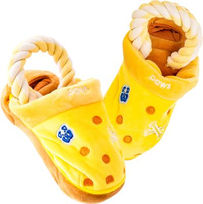Show full view: PAWTY TOYS Sandals with Treat Slot Squeaky Plush Dog Toy slide 4 of 7