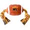 Show in main carousel: PAWTY TOYS Football Tug Rope with Treat Slot Squeaky Plush Dog Toy slide 1 of 5