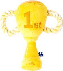 PAWTY TOYS Trophy Tug Rope Squeaky Plush Dog Toy