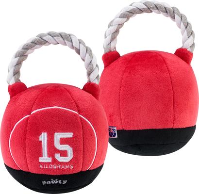 Show full view: PAWTY TOYS Kettlebell Tug Rope Squeaky Plush Dog Toy slide 4 of 6