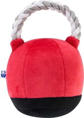 Show full view: PAWTY TOYS Kettlebell Tug Rope Squeaky Plush Dog Toy slide 2 of 6