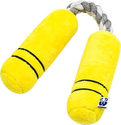 Show full view: PAWTY TOYS Nunchucks Tug Rope Squeaky Plush Dog Toy slide 2 of 8