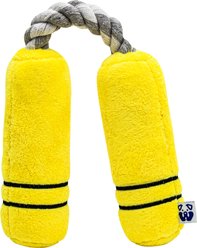 PAWTY TOYS Nunchucks Tug Rope Squeaky Plush Dog Toy