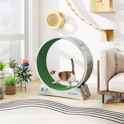 Show full view: Coziwow 29-in Exercise Running Wheel Cat Treadmill, Gray/Green slide 6 of 10