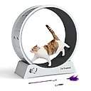Coziwow 29-in Exercise Running Wheel Cat Treadmill, White Gray