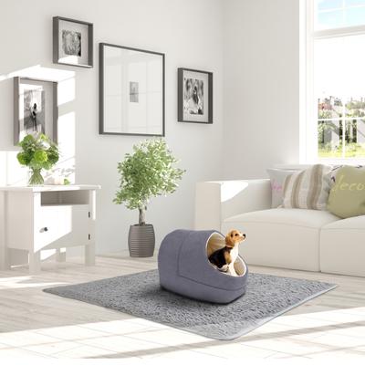 Show full view: Jespet Cave Covered Cat & Dog Bed, Gray slide 7 of 8