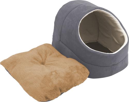 Show full view: Jespet Cave Covered Cat & Dog Bed, Gray slide 6 of 8