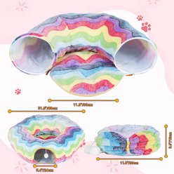 Happy & Polly Sun Nest Retreat Rainbow Striped Tunnel Cat Toy slide 2 of 8