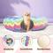 Show in main carousel: Happy & Polly Rainbow Striped Orthopedic Bolster Cat Bed with Circle Tunnel slide 6 of 9