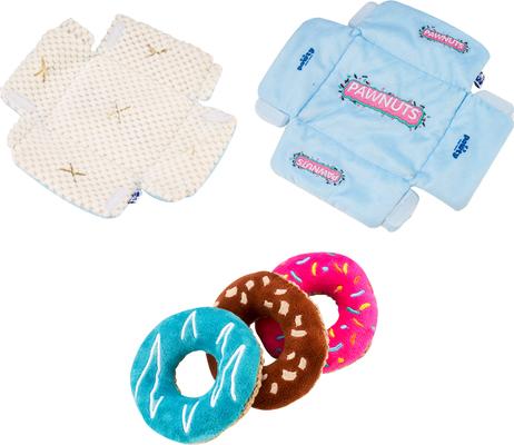 Show full view: PAWTY TOYS Donuts Snuffle with Treat Slots Squeaky Plush Dog Toy slide 7 of 7