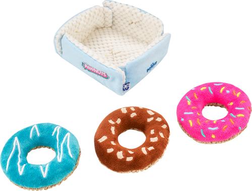 Show full view: PAWTY TOYS Donuts Snuffle with Treat Slots Squeaky Plush Dog Toy slide 3 of 7