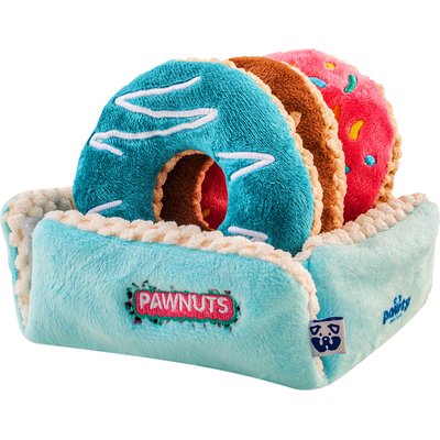 PAWTY TOYS PAWTY TOYS Donuts Snuffle with Treat Slots Squeaky Plush Dog Toy