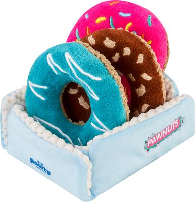 Show full view: PAWTY TOYS Donuts Snuffle with Treat Slots Squeaky Plush Dog Toy slide 2 of 7