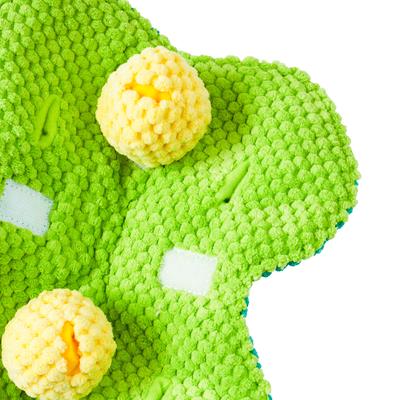 Show full view: PAWTY TOYS Pea Pod Snuffle Treat Slot Squeaky Plush Dog Toy with Detachable Balls slide 3 of 5