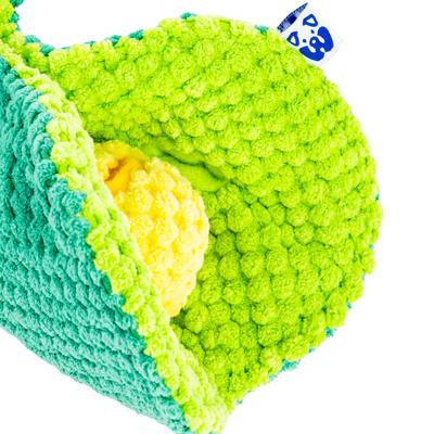Show full view: PAWTY TOYS Pea Pod Snuffle Treat Slot Squeaky Plush Dog Toy with Detachable Balls slide 4 of 5