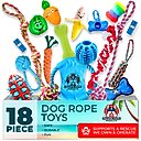 Pacific Pups Rescue Rope & Chew Dog Toy Variety Pack, 18 count