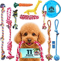 Pacific Pups Rescue Assorted Rope Dog Toys, 11 count