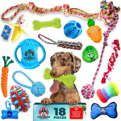 Show full view: Pacific Pups Rescue Rope & Chew Dog Toy Variety Pack, 18 count slide 9 of 10