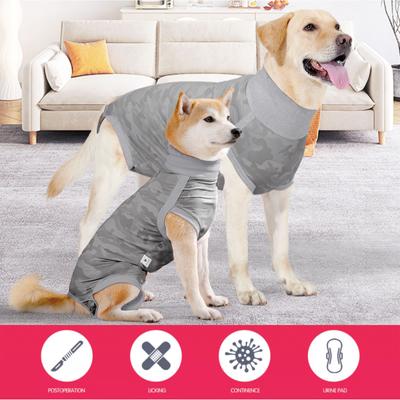 Show full view: Barpor Dog Recovery Suit, Gray, Medium slide 8 of 11
