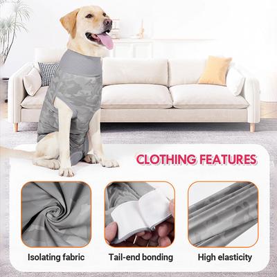 Show full view: Barpor Dog Recovery Suit, Gray, Medium slide 7 of 11