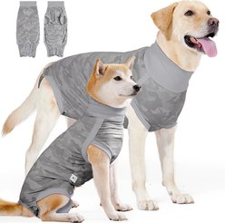 Barpor Dog Recovery Suit, Gray, Large