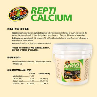 Show full view: Zoo Med Repti Calcium with D3 Reptile Supplement, 48-oz jar slide 4 of 6
