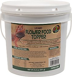 Zoo Med Lizard Flower Food Topper, 8.5-oz bucket