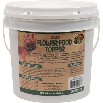 Zoo Med Zoo Med Lizard Flower Food Topper, 8.5-oz bucket