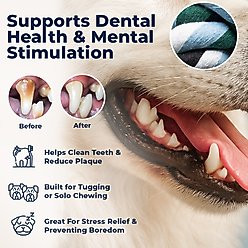 Pacific Pups Rescue Knotted Tough Rope Tug Dog Toy, XX-Large, 2 count, Green & Red slide 2 of 8